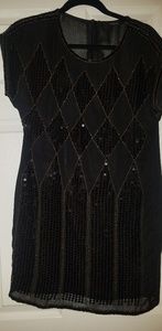 Ark & Co Black Beaded Dress size Small